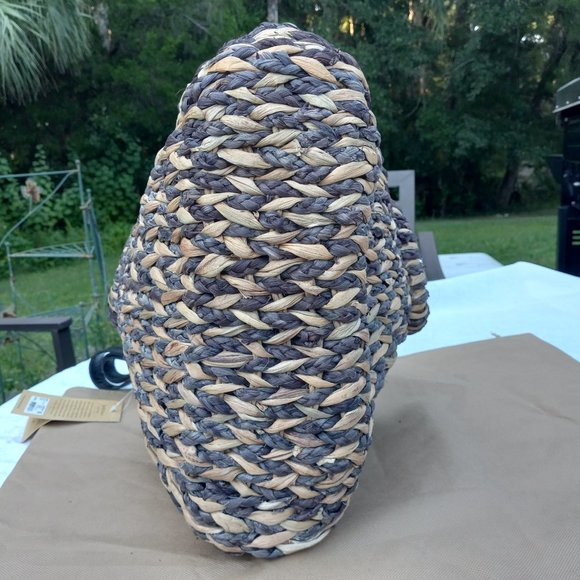 NWT PATRICIA NASH WOVEN STRAW TOTE BAG // CROSS BODY BAG WITH LEATHER STRAP - Picture 9 of 16